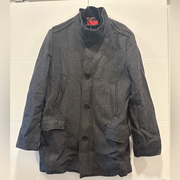 Alfani Charcoal Wool Coat Jacket - Picture 1 of 5